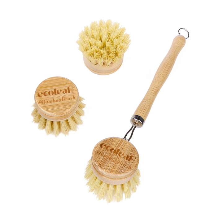 Bamboo Wash Up Brush & 2 Heads